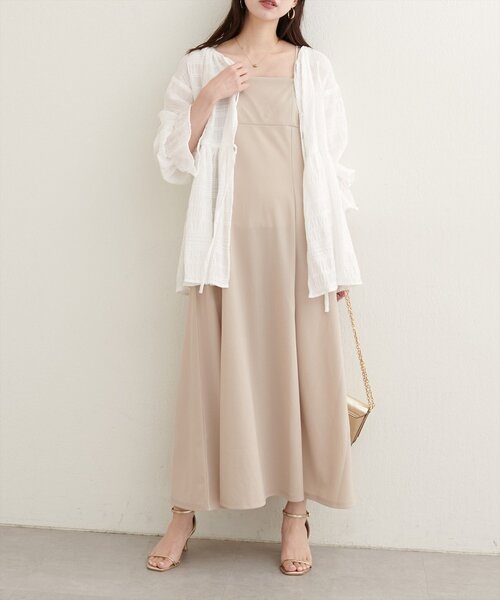natural couture(ナチュラルクチュール)の「【WEB限定】モールボーダーペプラムブラウス(シャツ/ブラウス・レディース・ブラウン/レッド系その他/ブラック/オフホワイト・FREE)」の13枚目の写真