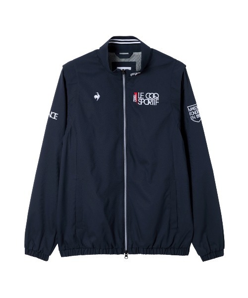 le coq sportif GOLF(ルコックスポルティフゴルフ)の「【le coq sportif GOLF】撥水/防風/ストレッチ2WAYジャケット【袖取り外し可能】 ゴルフウェア(ブルゾン・メンズ・グリーン/グレー/ネイビー/カーキ/ホワイト・M/S/3L/XL/L)」の5枚目の写真