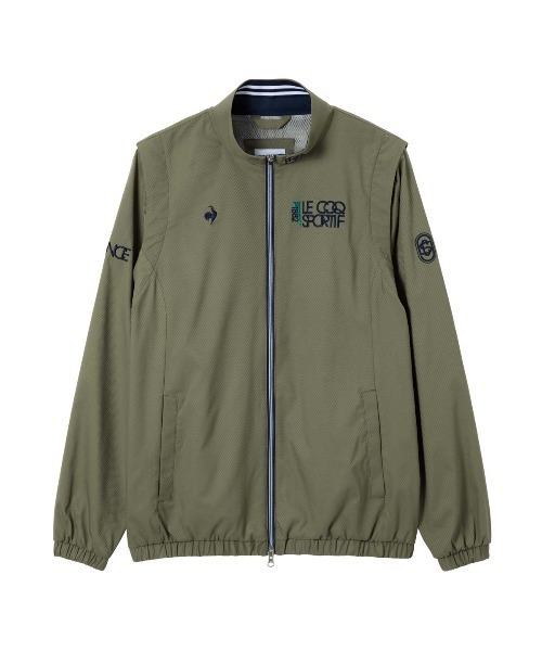 le coq sportif GOLF(ルコックスポルティフゴルフ)の「【le coq sportif GOLF】撥水/防風/ストレッチ2WAYジャケット【袖取り外し可能】 ゴルフウェア(ブルゾン・メンズ・グリーン/グレー/ネイビー/カーキ/ホワイト・M/S/3L/XL/L)」の3枚目の写真