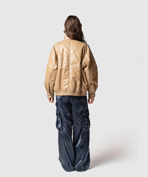 muller of yoshiokubo（ミュラーオブヨシオクボ）の「muller of yoshiokubo ミュラーオブヨシオクボ / MOON BLOUSON ムーンブルゾン / MLF25711（ブルゾン・レディース・ベージュ・36）」の4枚目の写真