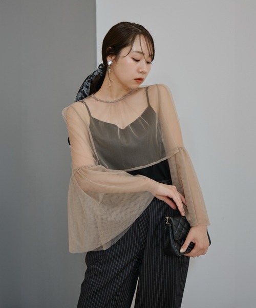 Leja（レジャ）の「【LEJA】シアーチュールベルスリーブペイントI