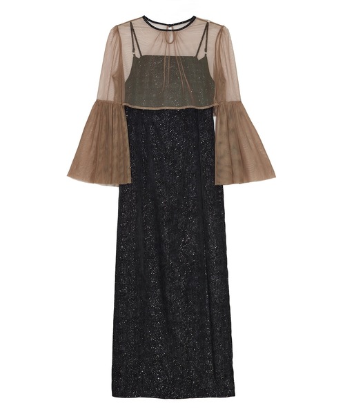 セール】【LEJA】シアーチュールベルスリーブペイントIライン