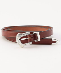 MONITALY/モニタリー Extra Long Leather Belt with 3-pc Silver Buckle Set / MB04