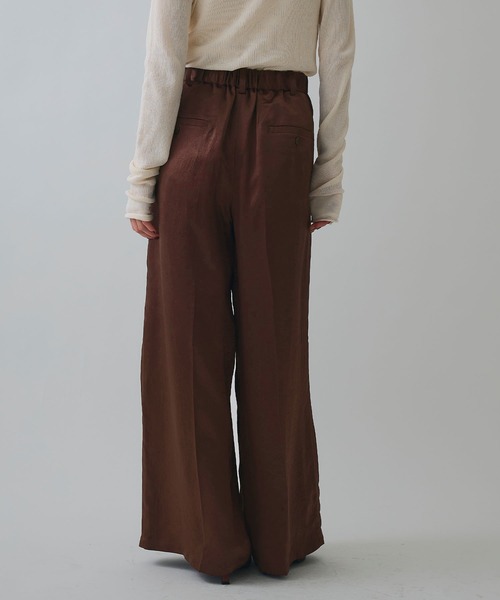 ELLEgirl（エルガール）の「サテンワイドスラックス【ELLEgirl/エルガール】（スラックス・レディース・ブラウン/レオパード・S/M）」の14枚目の写真