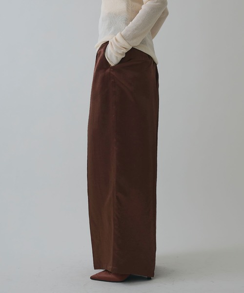 ELLEgirl（エルガール）の「サテンワイドスラックス【ELLEgirl/エルガール】（スラックス・レディース・ブラウン/レオパード・S/M）」の13枚目の写真