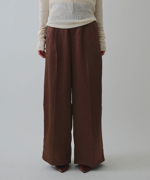 ELLEgirl（エルガール）の「サテンワイドスラックス【ELLEgirl/エルガール】（スラックス・レディース・ブラウン/レオパード・S/M）」の16枚目の写真