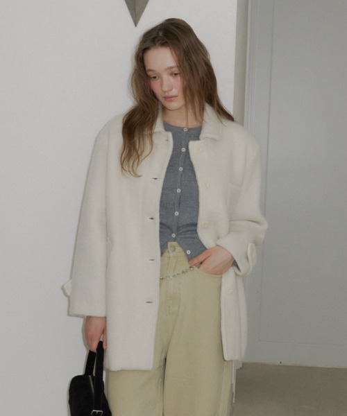 セール】round collar wool coat / ラウンドカラーウールコート