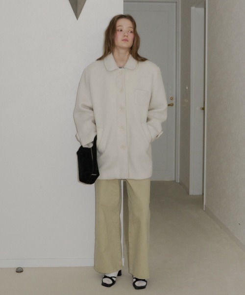 セール】round collar wool coat / ラウンドカラーウールコート