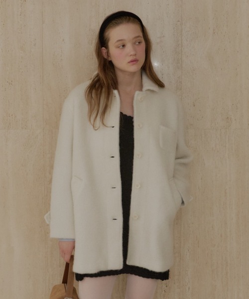 round collar wool coat / ラウンドカラーウールコート（その他