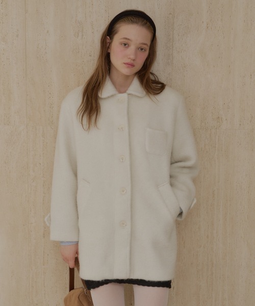 GIUNON roundcollarwoolcoat/ラウンドカラーウールコート セール】round collar wool coat / ラウンドカラーウールコート