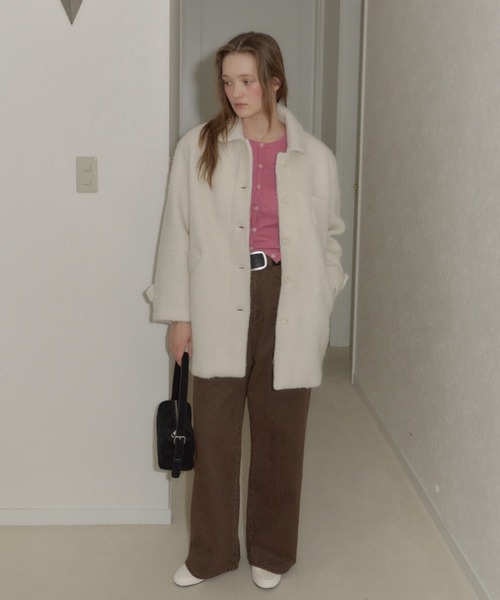 round collar wool coat / ラウンドカラーウールコート（その他