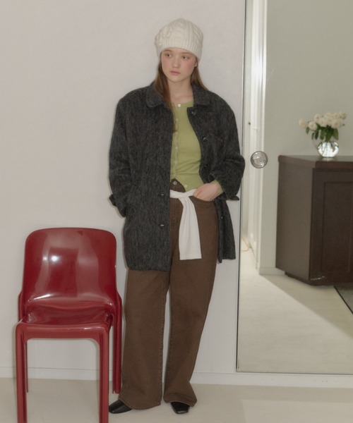 セール】round collar wool coat / ラウンドカラーウールコート