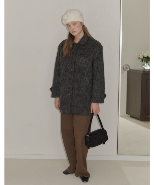 ラウンドカラーウールコート セール】round collar wool coat / ラウンドカラーウールコート