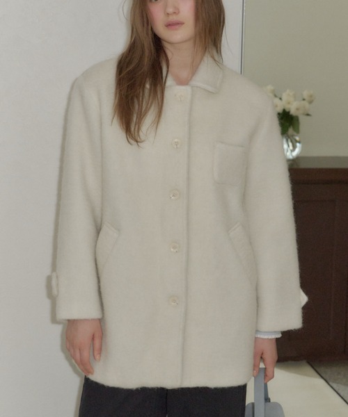 セール】round collar wool coat / ラウンドカラーウールコート