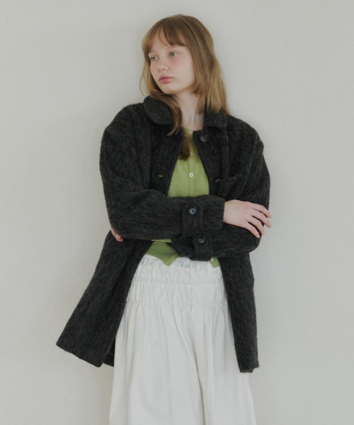 ラウンドカラーウールコート セール】round collar wool coat / ラウンドカラーウールコート