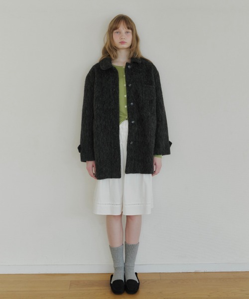 GIUNON roundcollarwoolcoat/ラウンドカラーウールコート セール】round collar wool coat / ラウンドカラーウールコート
