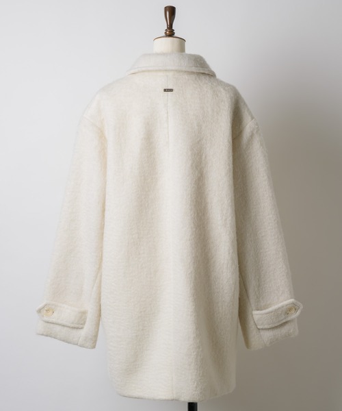 giunon ラウンドカラーウールコート　グレー セール】round collar wool coat / ラウンドカラーウールコート