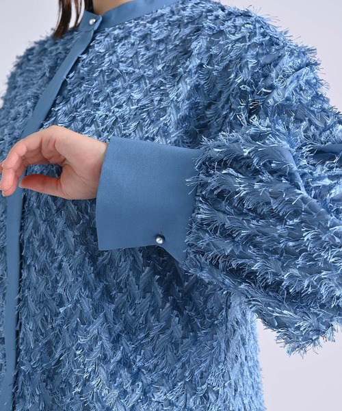 RAW FUDGE(ローファッジ)の「カットジャガードボウタイブラウス(シャツ/ブラウス・レディース・ブラック/オフホワイト/ブルー・M)」の21枚目の写真