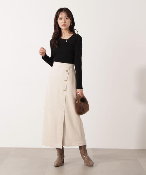 PROPORTION BODY DRESSING（プロポーションボディドレッシング）の「アシメパールデザインニット / 1215270011（ニット/セーター・レディース・ホワイト系その他/ボルドー/ブラック・SMALL/MEDIUM）」の14枚目の写真
