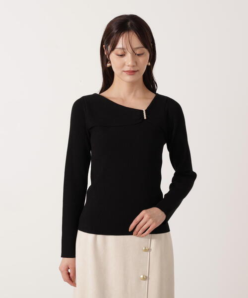 PROPORTION BODY DRESSING（プロポーションボディドレッシング）の「アシメパールデザインニット / 1215270011（ニット/セーター・レディース・ホワイト系その他/ボルドー/ブラック・SMALL/MEDIUM）」の19枚目の写真