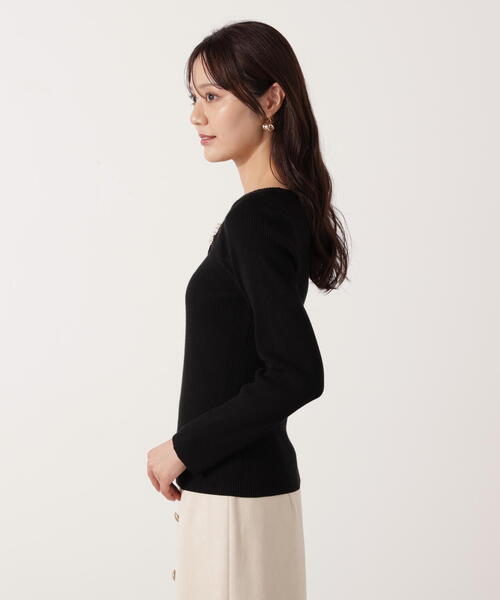 PROPORTION BODY DRESSING（プロポーションボディドレッシング）の「アシメパールデザインニット / 1215270011（ニット/セーター・レディース・ホワイト系その他/ボルドー/ブラック・SMALL/MEDIUM）」の20枚目の写真