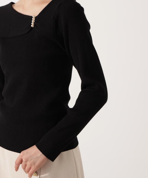 PROPORTION BODY DRESSING（プロポーションボディドレッシング）の「アシメパールデザインニット / 1215270011（ニット/セーター・レディース・ホワイト系その他/ボルドー/ブラック・SMALL/MEDIUM）」の22枚目の写真