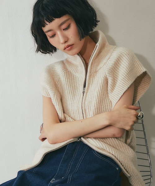 セール】ダブルジッパーニットベスト（ベスト）｜ANOTHER S（アナザー