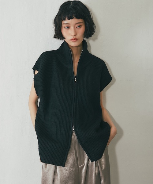 セール】ダブルジッパーニットベスト（ベスト）｜ANOTHER S（アナザー