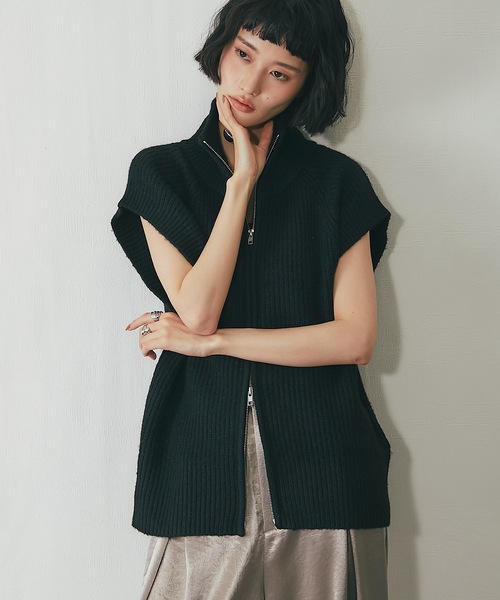 セール】ダブルジッパーニットベスト（ベスト）｜ANOTHER S（アナザー