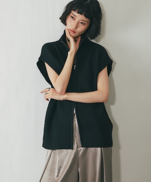 セール】ダブルジッパーニットベスト（ベスト）｜ANOTHER S（アナザー