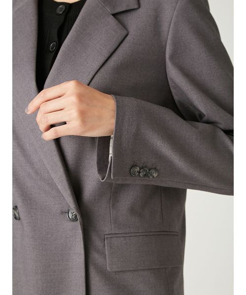 FRAY I.D（フレイアイディー）の「ダブルテーラードジャケット（テーラードジャケット・レディース・チェック/ブラウン/グレー・0/1）」の8枚目の写真