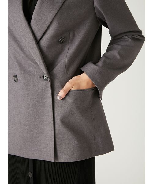 FRAY I.D（フレイアイディー）の「ダブルテーラードジャケット（テーラードジャケット・レディース・チェック/ブラウン/グレー・0/1）」の9枚目の写真