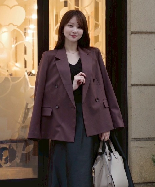 早い者勝ち！FRAY I.D テーラードジャケット　ウォッシャブル・ネイビー FRAY I.Dのネイビージャケット着まわし｜必要なのは〝かしこまりすぎ