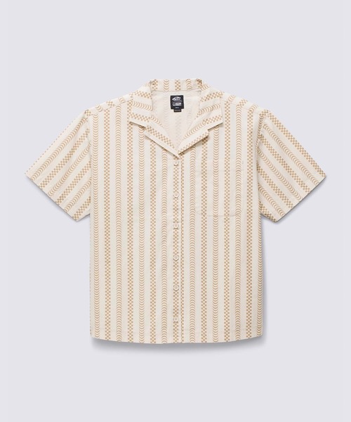VANS(バンズ)の「SPITFIRE ウィメンズ ウーヴンシャツ / SPITFIRE WHEELS SS WOVEN SPITF VN000G3NDJR1(シャツ/ブラウス・レディース・ベージュ・X-SMALL/SMALL/LARGE)」の2枚目の写真