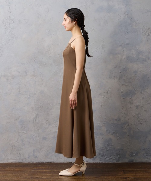 3Dフラワー刺繍ボリュームスリーブブラウス×フレアキャミソール