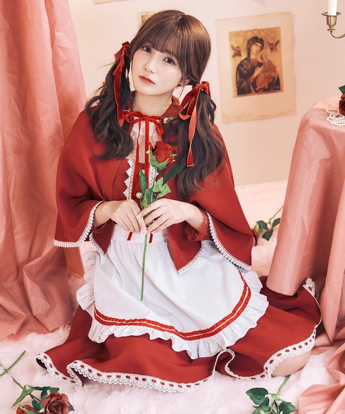 Sugarハロウィンコスプレ 赤ずきん 赤ずきん【コスプレ3点セット】（コスチューム/パーティーグッズ