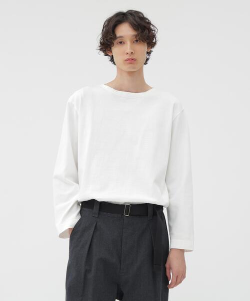 MHL.(エムエイチエル)の「DRY COTTON JERSEY TOP(Tシャツ/カットソー・メンズ・ホワイト・LARGE/MEDIUM)」の1枚目の写真