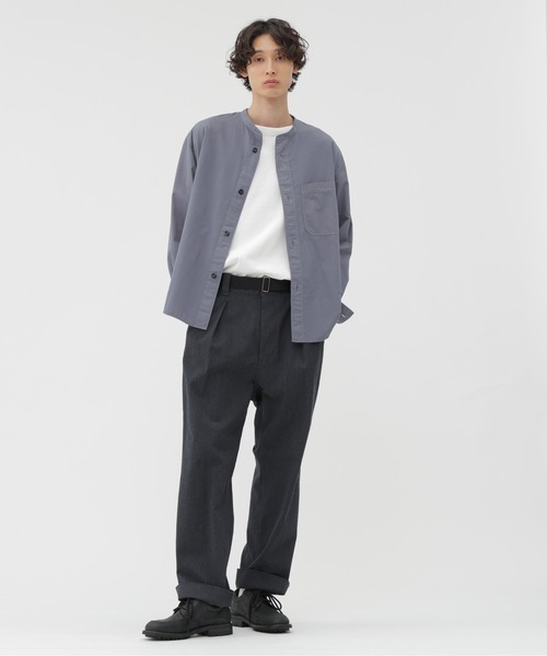 MHL.（エムエイチエル）の「DRY COTTON JERSEY TOP（Tシャツ/カットソー・メンズ・ホワイト・LARGE/MEDIUM）」の4枚目の写真