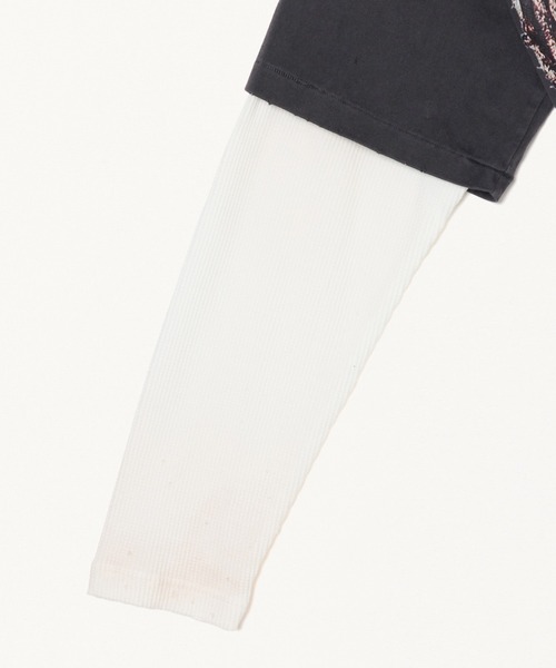 FORSOMEONE（フォーサムワン）の「FORSOMEONE ROPE LAYERED LS TEE（Tシャツ/カットソー・メンズ・ブラック・48/50/46）」の4枚目の写真