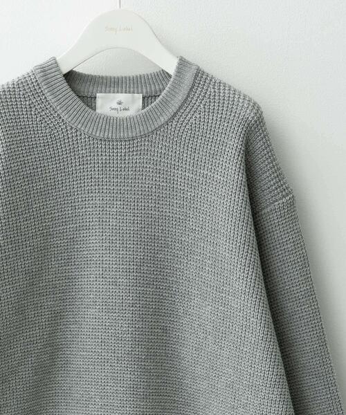 URBAN RESEARCH Sonny Label(アーバンリサーチサニーレーベル)の「ウォッシャブルワッフルニットプルオーバー(ニット/セーター・メンズ・グレー/ブルー/チャコールグレー/ホワイト系その他/ブラウン・MEDIUM/LARGE/X-LARGE)」の3枚目の写真