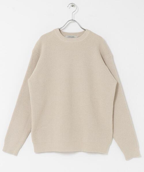 URBAN RESEARCH Sonny Label(アーバンリサーチサニーレーベル)の「ウォッシャブルワッフルニットプルオーバー(ニット/セーター・メンズ・グレー/ブルー/チャコールグレー/ホワイト系その他/ブラウン・MEDIUM/LARGE/X-LARGE)」の9枚目の写真