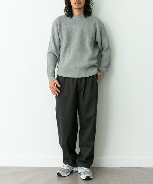 URBAN RESEARCH Sonny Label(アーバンリサーチサニーレーベル)の「ウォッシャブルワッフルニットプルオーバー(ニット/セーター・メンズ・グレー/ブルー/チャコールグレー/ホワイト系その他/ブラウン・MEDIUM/LARGE/X-LARGE)」の12枚目の写真