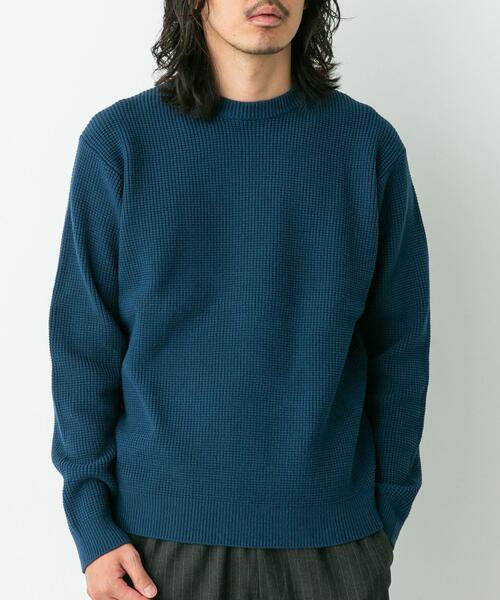 URBAN RESEARCH Sonny Label(アーバンリサーチサニーレーベル)の「ウォッシャブルワッフルニットプルオーバー(ニット/セーター・メンズ・グレー/ブルー/チャコールグレー/ホワイト系その他/ブラウン・MEDIUM/LARGE/X-LARGE)」の18枚目の写真