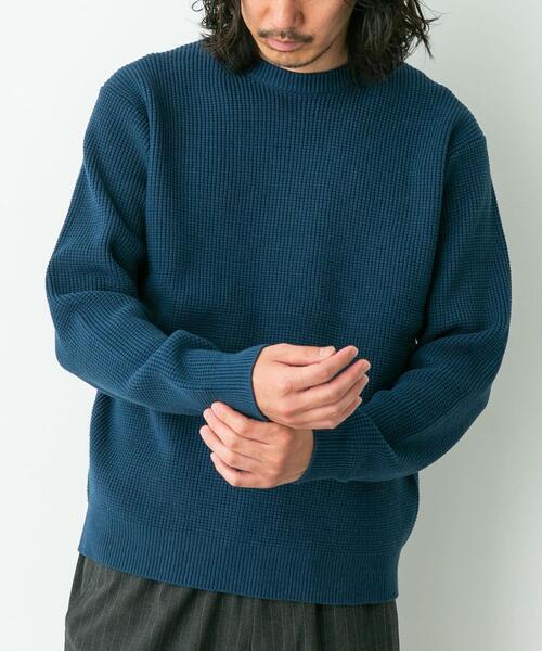 URBAN RESEARCH Sonny Label(アーバンリサーチサニーレーベル)の「ウォッシャブルワッフルニットプルオーバー(ニット/セーター・メンズ・グレー/ブルー/チャコールグレー/ホワイト系その他/ブラウン・MEDIUM/LARGE/X-LARGE)」の20枚目の写真