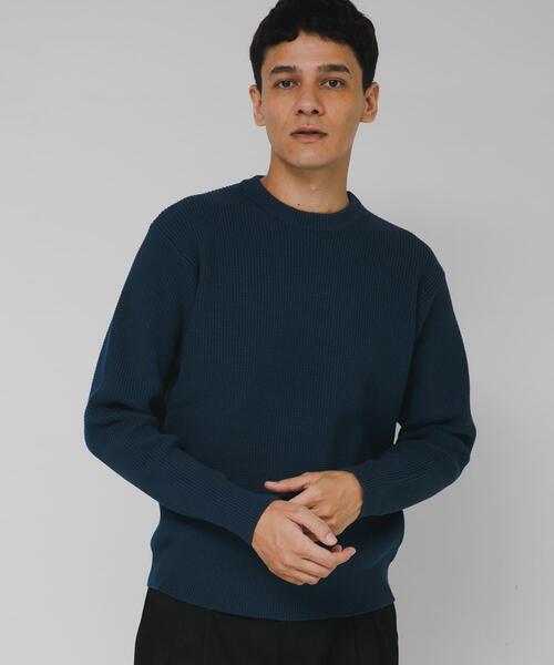 w272.パワショルニット×. 洗濯可/毛玉防止』ダブルフェイスモールニット（ニット/セーター