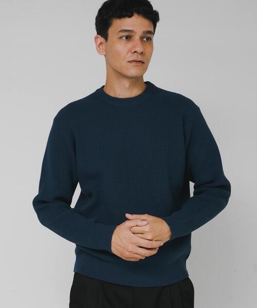 セール】ウォッシャブルワッフルニットプルオーバー（ニット/セーター