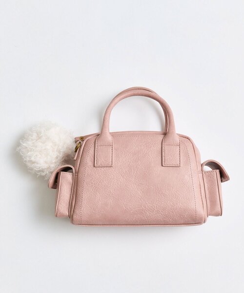 OLIVE des OLIVE(オリーブデオリーブ)の「ふわふわポーチ付きボストンバッグ(ショルダーバッグ・レディース・ピンク/ブラウン/アイボリー・FREE)」の17枚目の写真