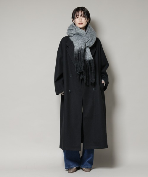 NANO universe（ナノユニバース）の「ボリュームマフラー（マフラー・レディース・グレー系その他4/ブラック/ブルーグリーン・FREE）」の8枚目の写真