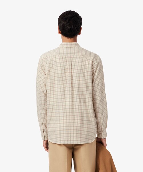 LACOSTE（ラコステ）の「オーガニックコットンフランネルチェックシャツ（シャツ/ブラウス・メンズ・ベージュ・38/39/41/40）」の4枚目の写真