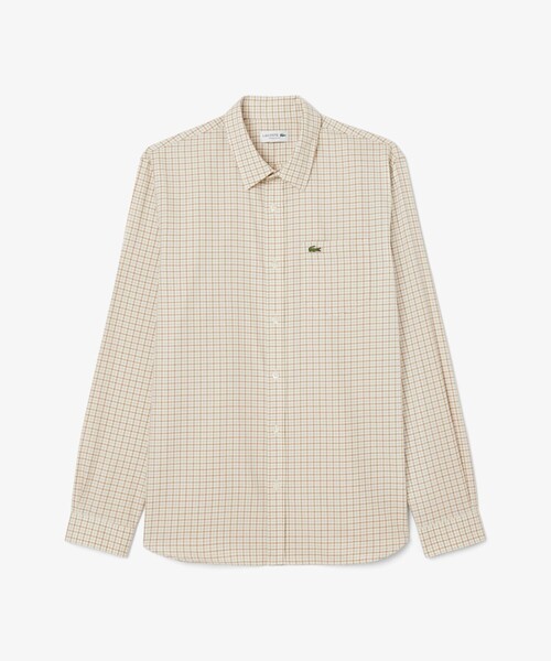 LACOSTE（ラコステ）の「オーガニックコットンフランネルチェックシャツ（シャツ/ブラウス・メンズ・ベージュ・38/39/41/40）」の6枚目の写真